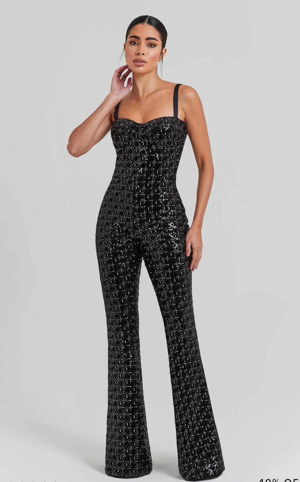 HAILEY BLACK JUMPSUIT- Nadine Merabi image 0