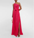 Alexandra Miro- Raspberry Crepe Maxi Dress image 1