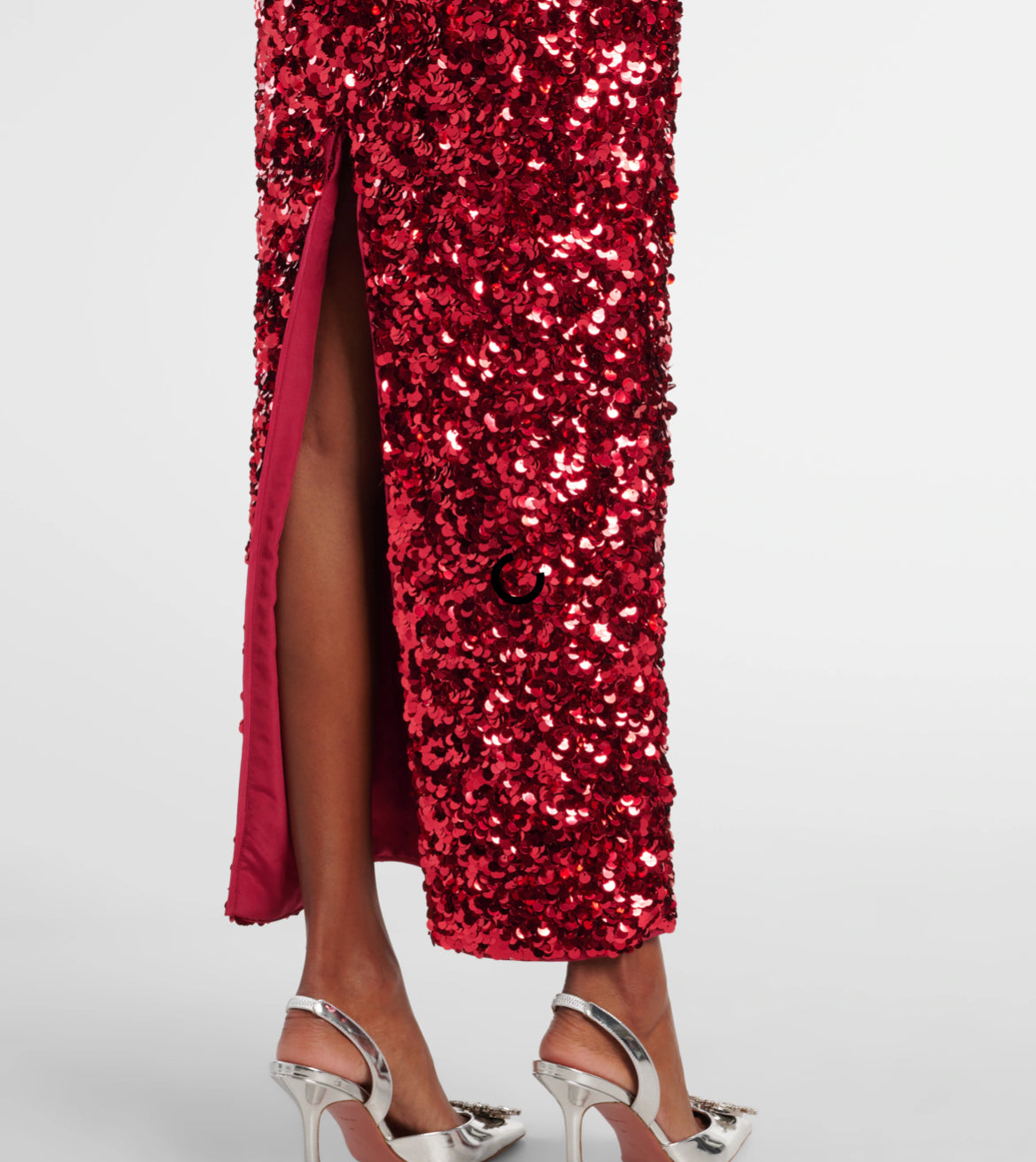 Self- Portrait- Red Sequin Plunge Dress Grace and Glamour Dress Hire NI image 4