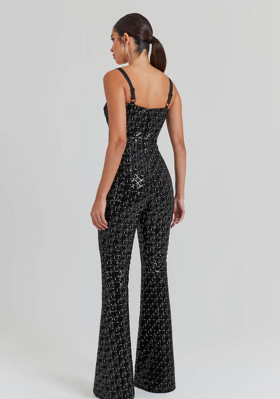 HAILEY BLACK JUMPSUIT- Nadine Merabi image 3