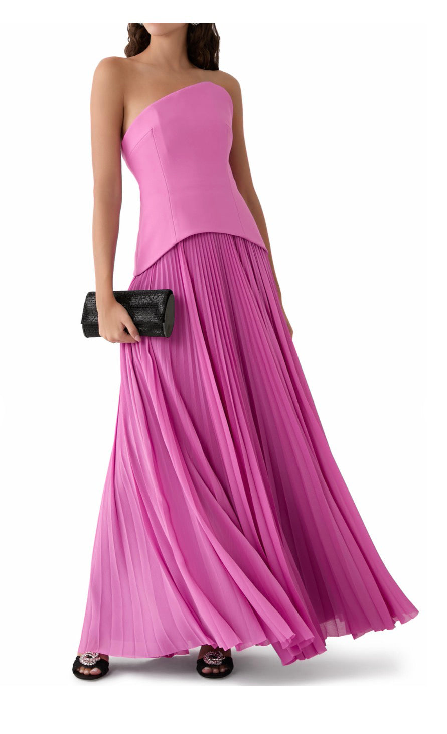The Britt Maxi Dress in Berry Pink- Solace London image 1