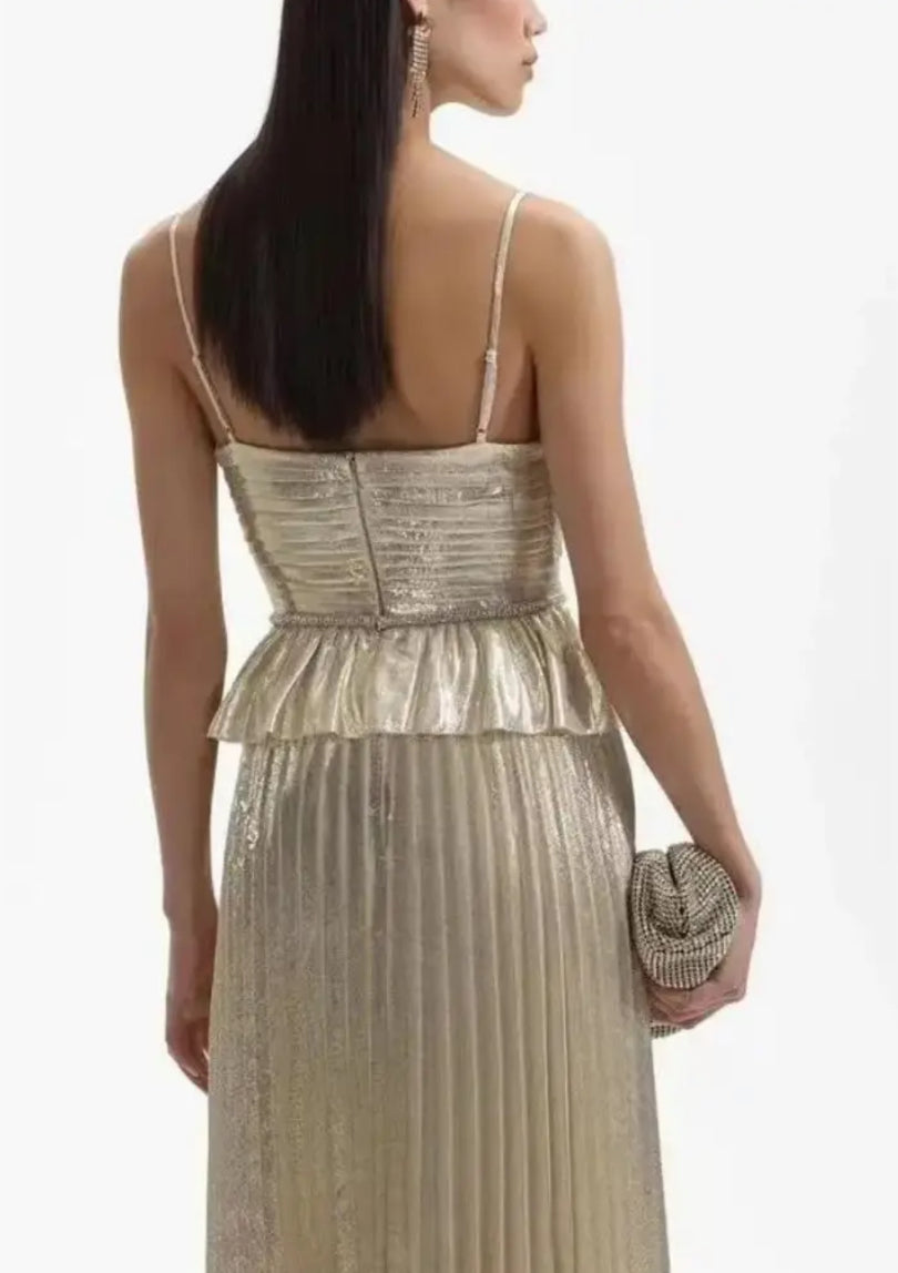 Self Portrait-Tiered Plisse- Dress-Hire- NI image 2