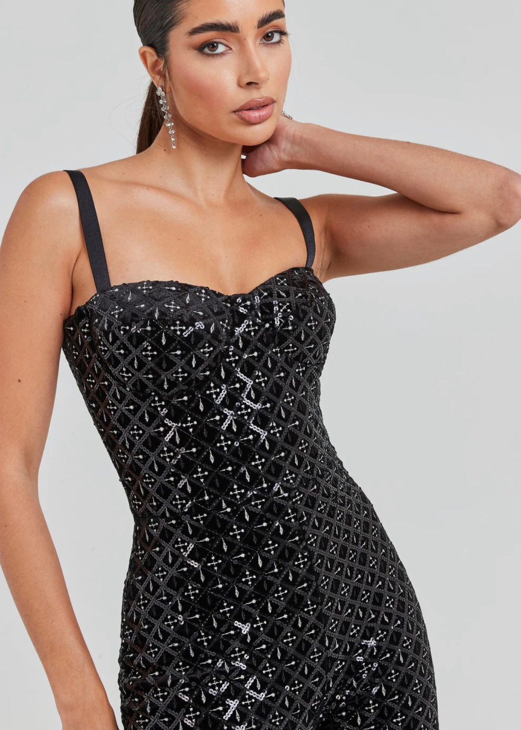HAILEY BLACK JUMPSUIT- Nadine Merabi image 2