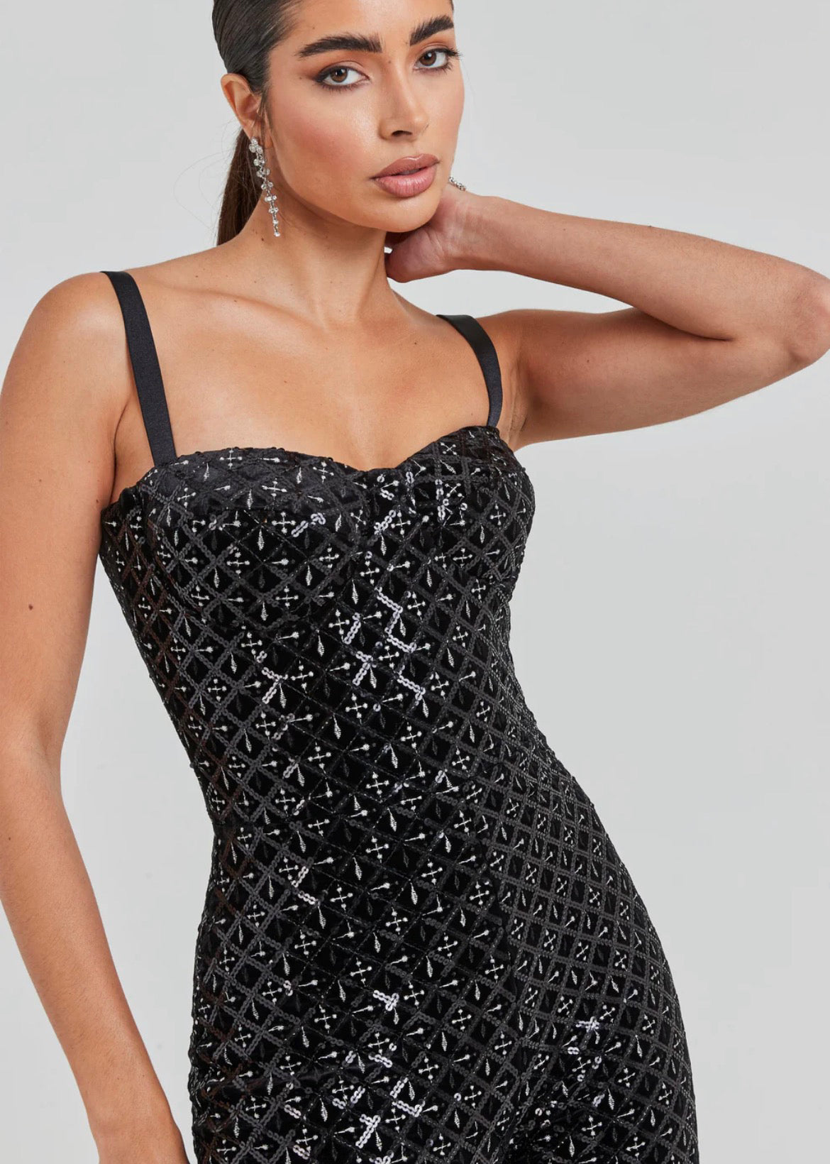 HAILEY BLACK JUMPSUIT- Nadine Merabi image 2