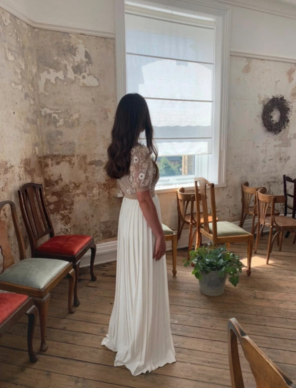 Flower Sequin Maxi Dress- Self Portrait- Bridal BlushDress image 4