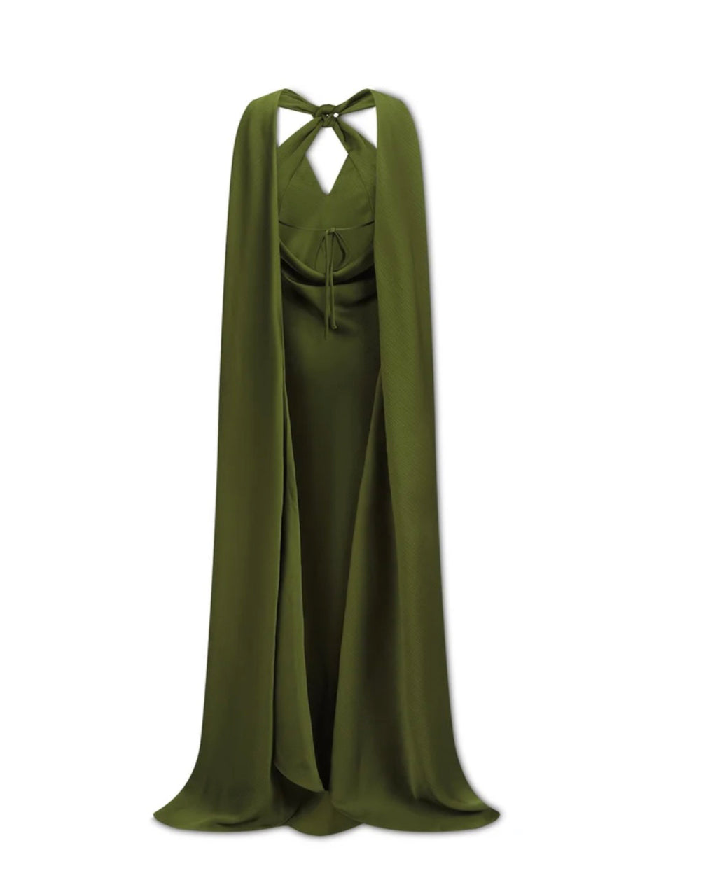 L.A-S olive green scarf dress image 3