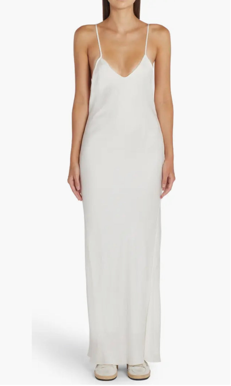 White Italian Viscose-  Slip Dress image 0