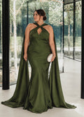 L.A-S olive green scarf dress image 0