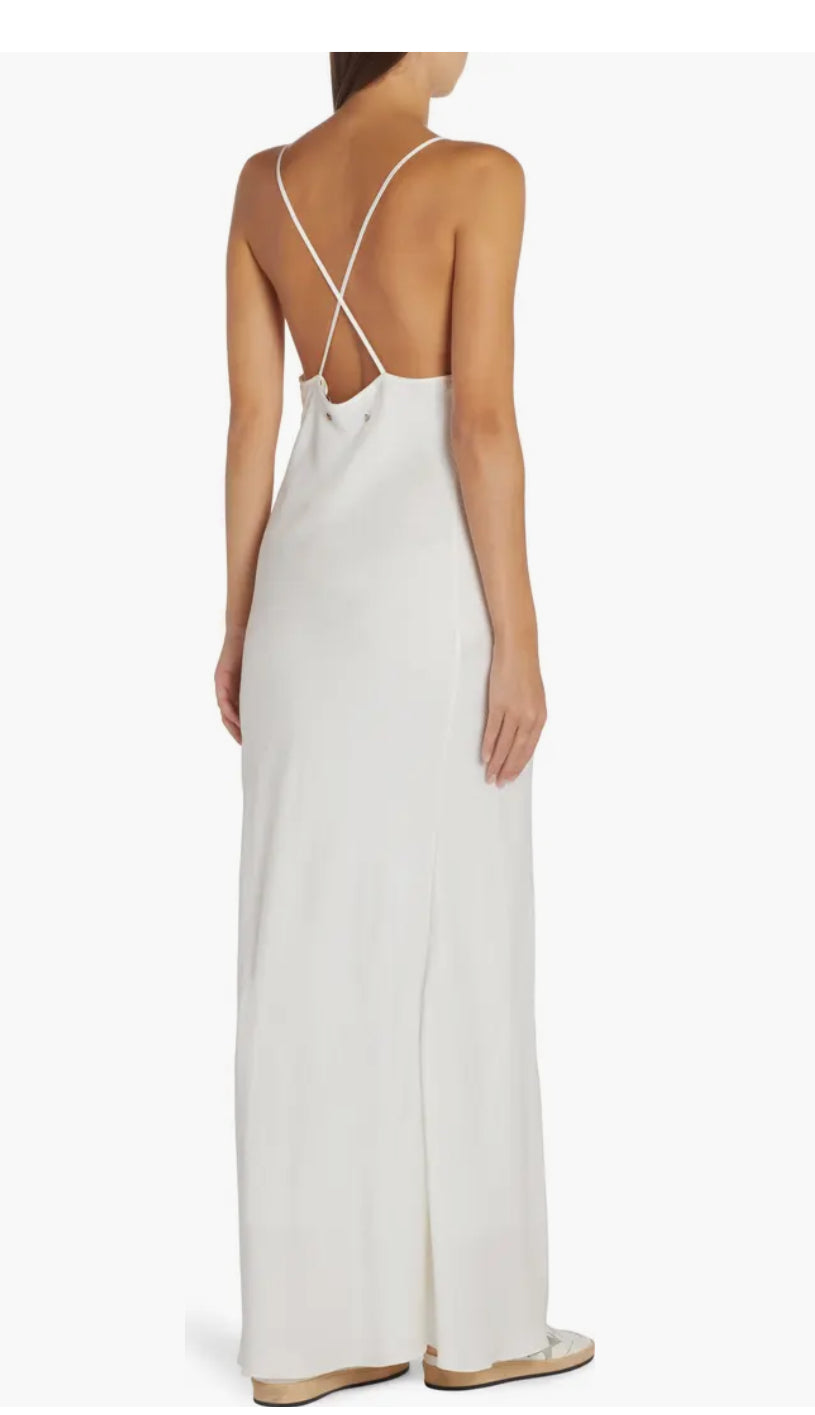 White Italian Viscose-  Slip Dress image 2