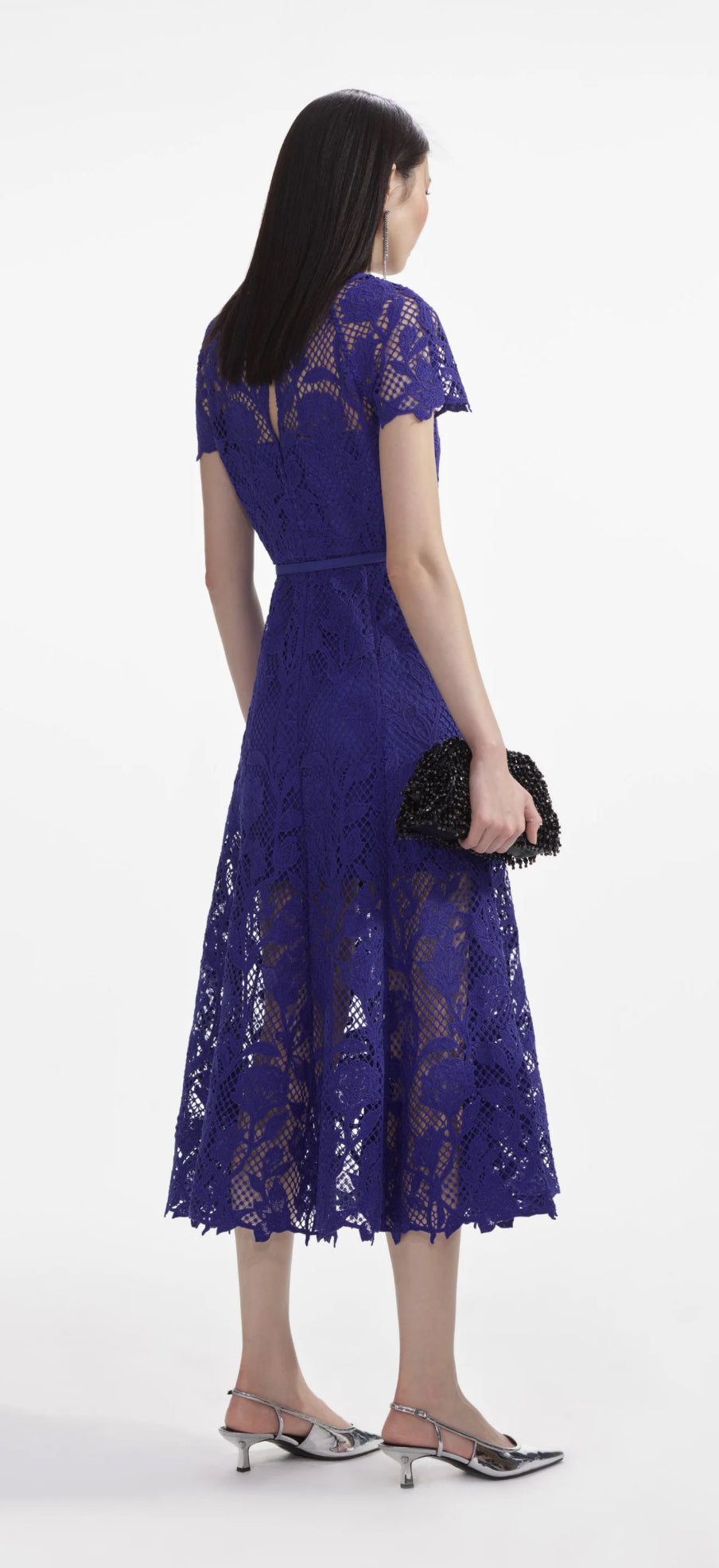 Self- Portrait Cobalt lace midi image 2