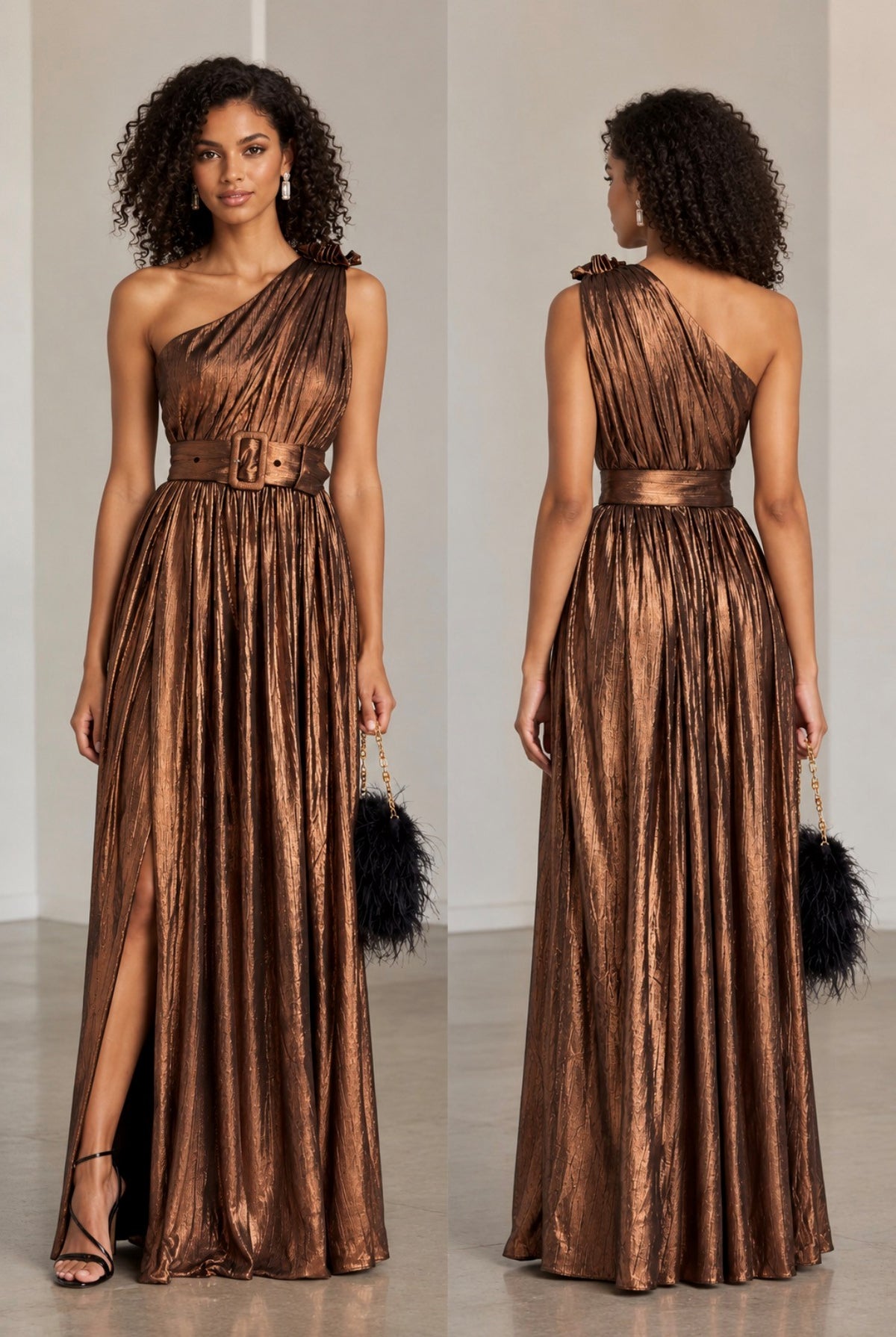 Andrea Maxi Dress-Retrofete- Bronze