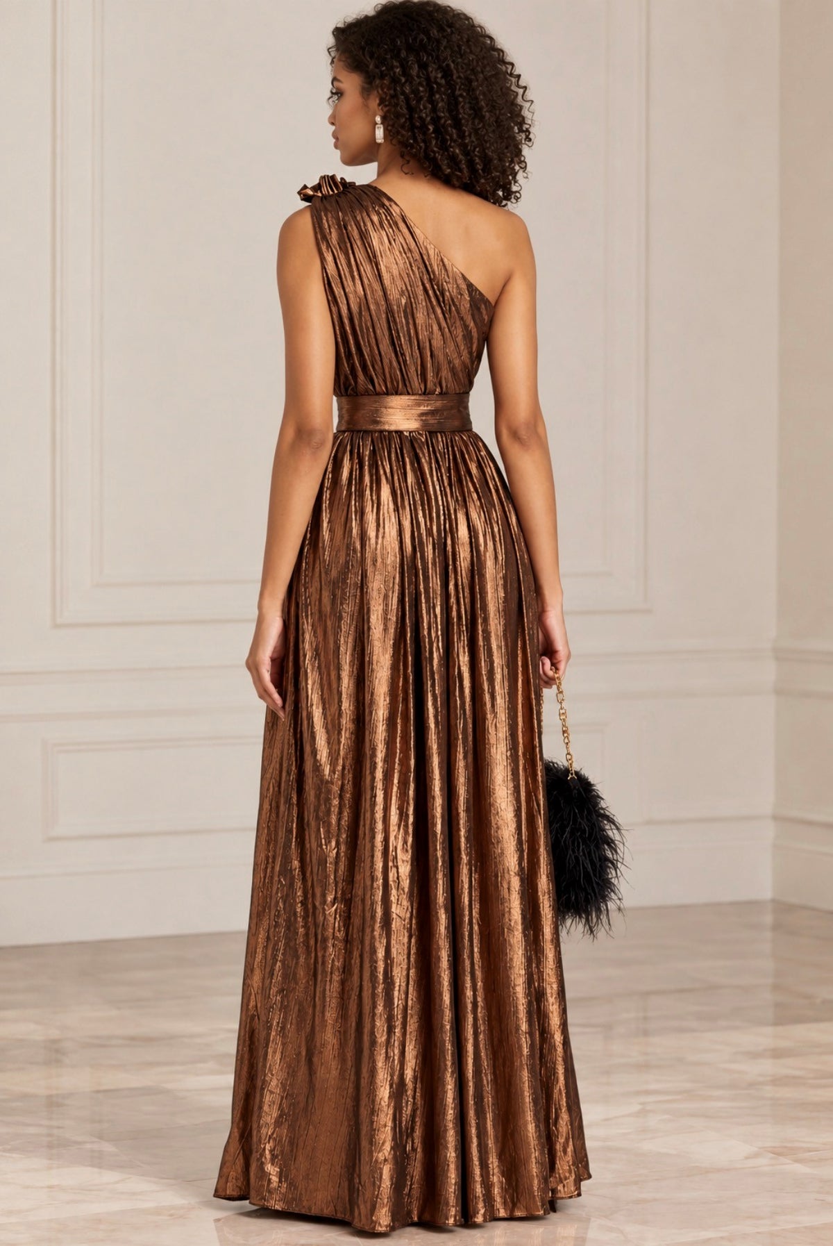 Andrea Maxi Dress-Retrofete- Bronze