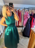 Parosh Emerald Green Satin Dress