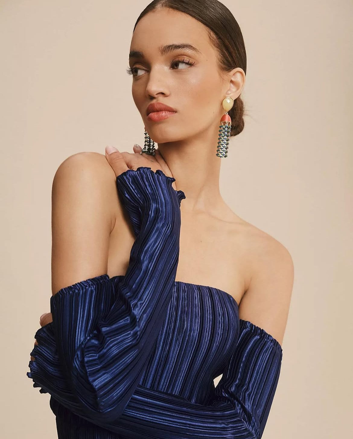 Gatsby Plissé - L'Idee Midnight blue