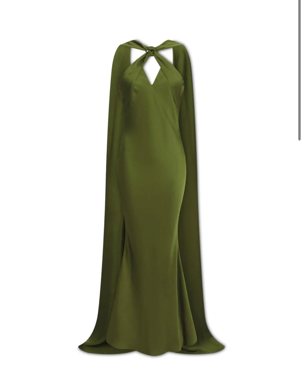 L.A-S olive green scarf dress image 2