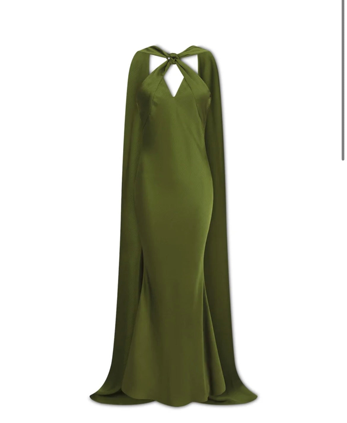 L.A-S olive green scarf dress image 2