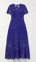 Self- Portrait Cobalt lace midi image 0
