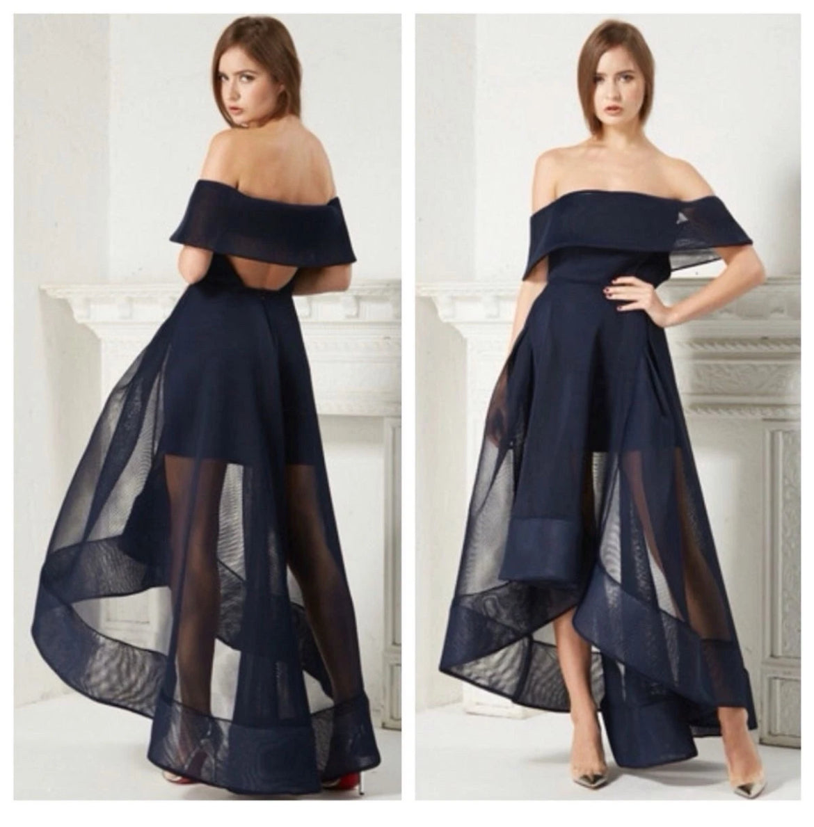BRONX & BANCO TULIP DRESS NAVY image 2