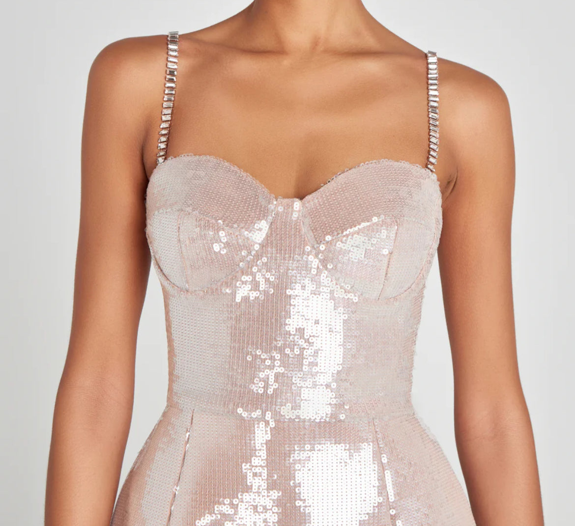 LEYTON CHAMPAGNE- Nadine Merabi- Dress Hire NI image 2