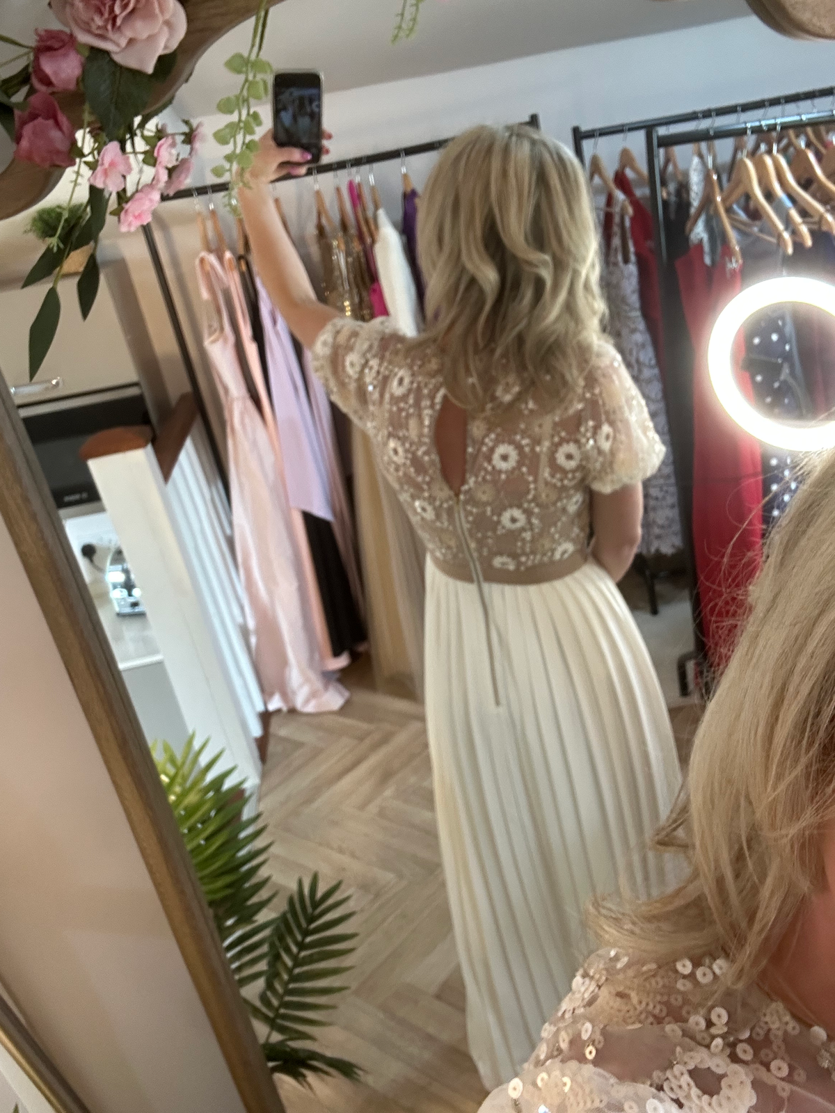 Flower Sequin Maxi Dress- Self Portrait- Bridal BlushDress image 5