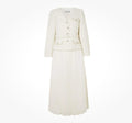 Self-Portrait Cream Tailored BOUCLÉ AND CHIFFON Midi image 0