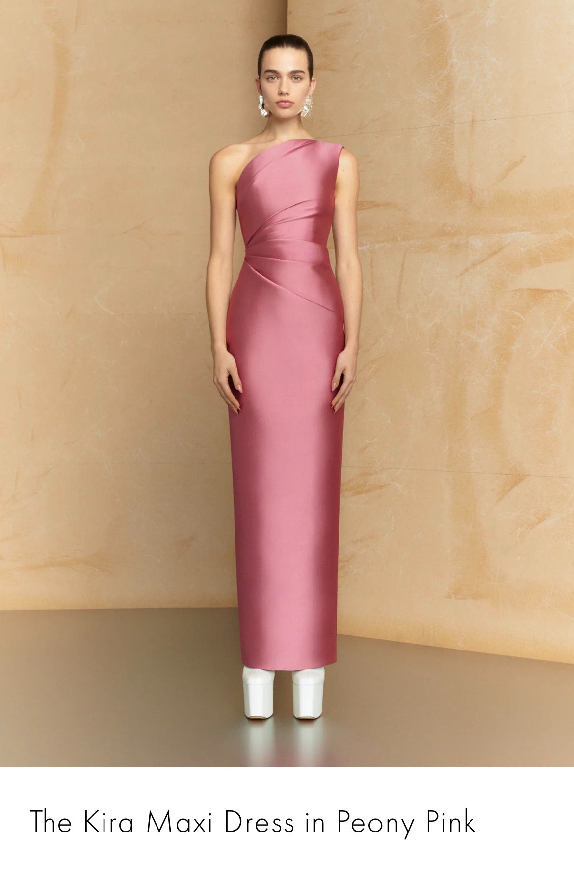 The Kira Maxi Dress in Peony Pink image 0