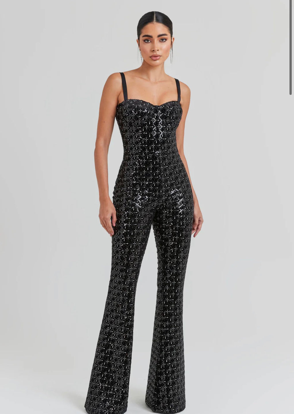HAILEY BLACK JUMPSUIT- Nadine Merabi image 1