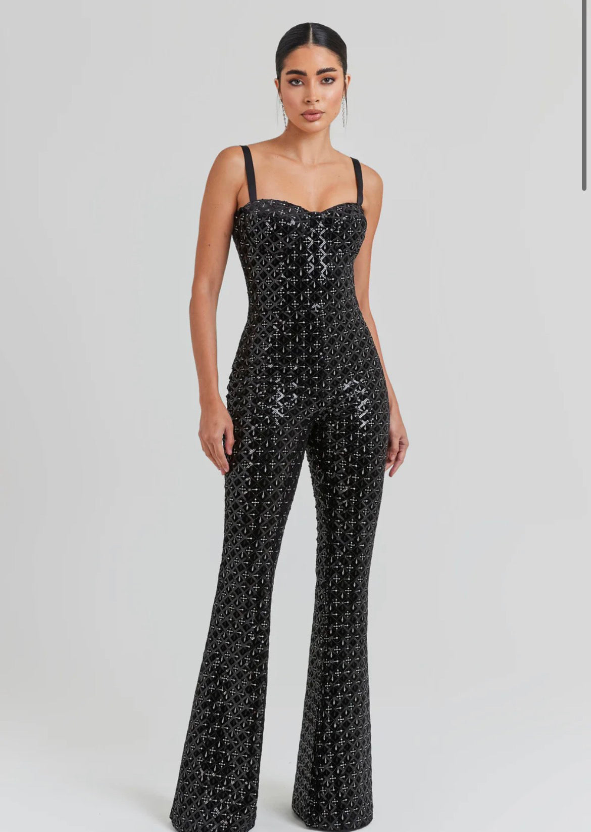 HAILEY BLACK JUMPSUIT- Nadine Merabi image 1